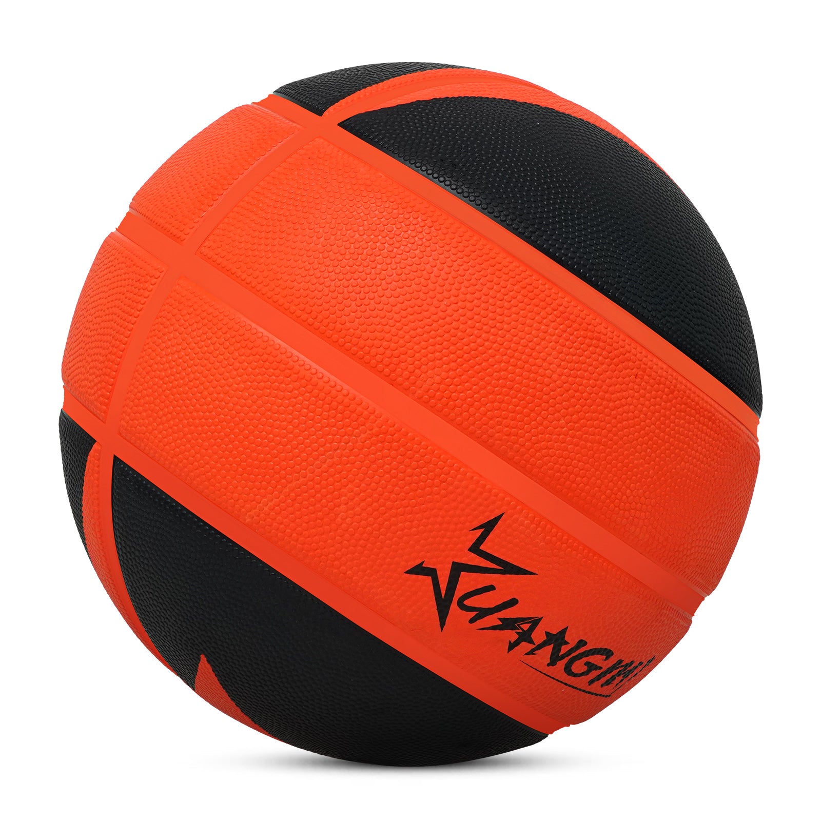 Kuangmi Lightning Rubber Basketball, Black & Red, Size 7 (29.5")