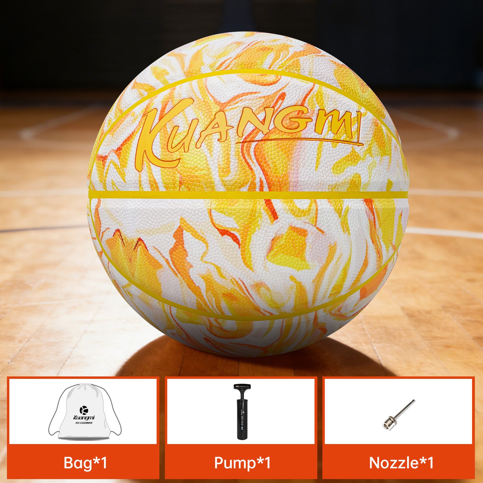 Kuangmi Mango Smoothie Basketball Size 7/6/5 Hygroscopic PU