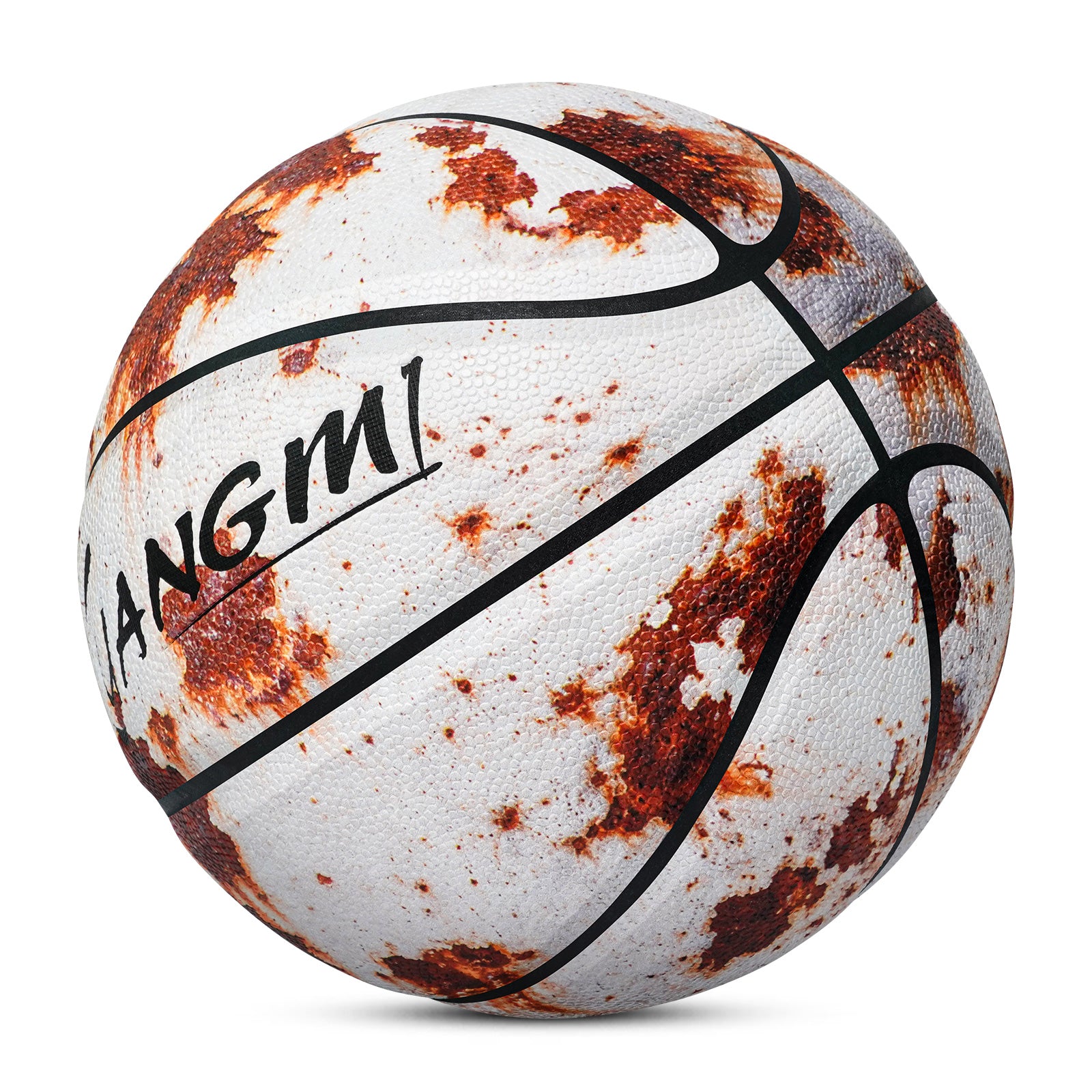 Kuangmi Rust-Pattern Basketball - Hygroscopic PU Gift Ball (Size 7:29.5")