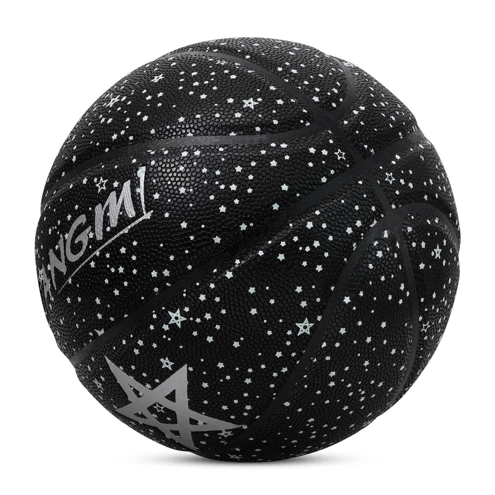 Kuangmi Glow-in-the-Dark Starry Sky Basketball Gift, Size 7 (29.5"), Hygroscopic PU for Indoor Outdoor Play