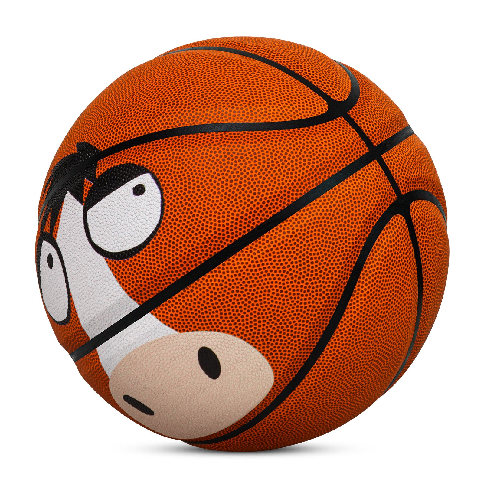 Kuangmi Horse Face Basketball, Sizes 5 (27.5") & 7 (29.5"), Hygroscopic PU Leather