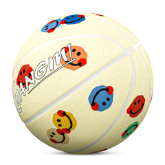 Kuangmi Smiley Face Basketball Gift Size 7 6 5 4 Hygroscopic PU (Pre-Order)