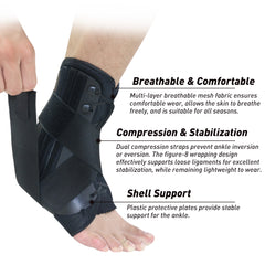 Kuangmi Lace Up Stabilizing Sports Ankle Brace S M L XL