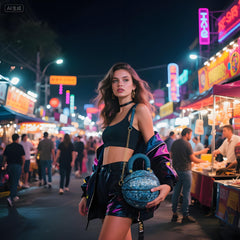 Luminous Starry Sky Size 7 Basketball Purse & Handbag