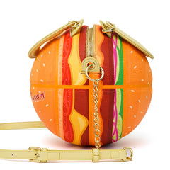 Kuangmi Cheeseburger Basketball Purse & Handbag, Basketball bag - Size 7