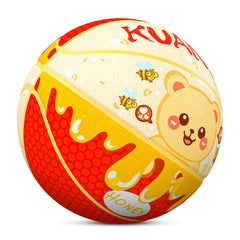 Kuangmi Honey Bear Kids Basketball Gift Size 7 6 5 4 Hygroscopic PU (Pre-Order)