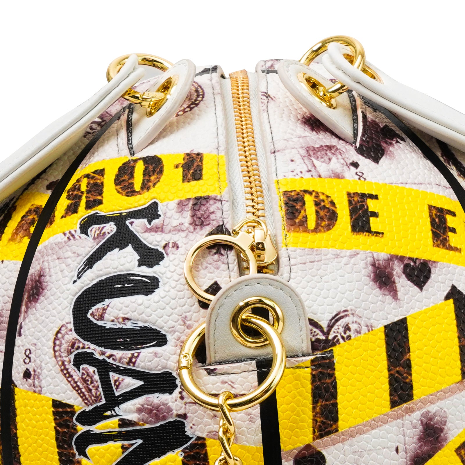 “Yellow EMO Bear” Size-7 Basketball Bag & Handbag