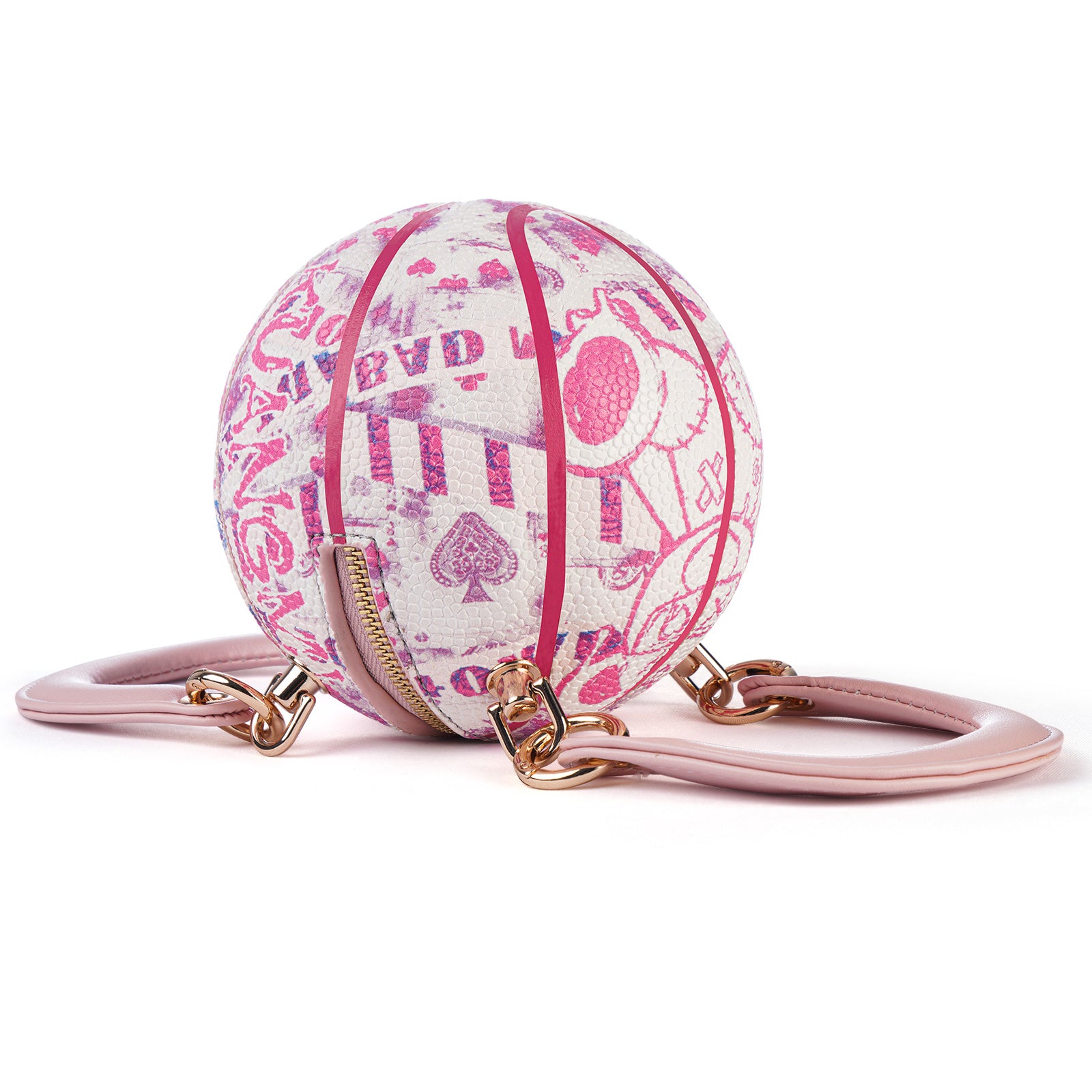 Kuangmi Mini Basketball Bag & Handbag - Pink Bear Print