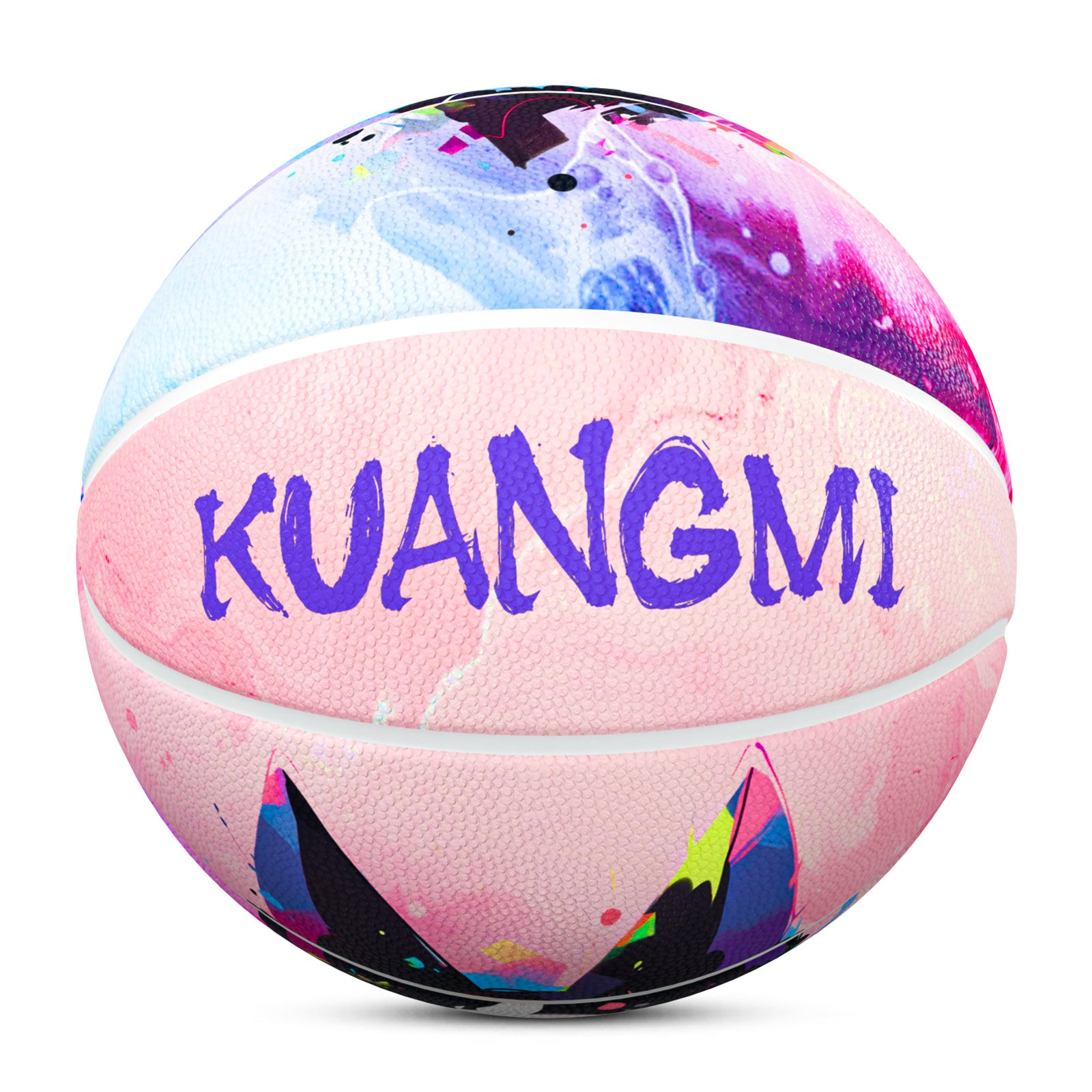 Kuangmi Neon Cat Graffiti Basketball Gift Size 7 6 5 4 Hygroscopic PU (Pre-Order)