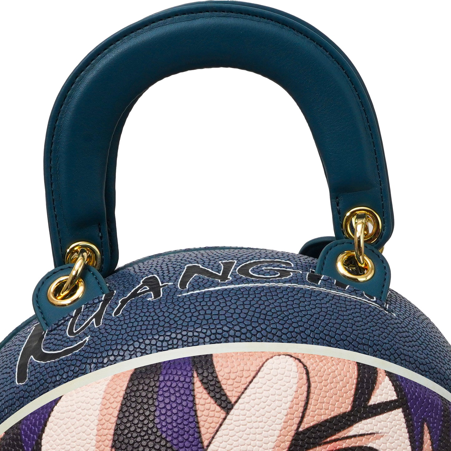 Kuangmi PU Anime Atlas 7# Basketball Crossbody Bag w/ Adjustable Strap