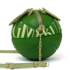 Kuangmi Minimalist Green Basketball Purse & Handbag - Size 7