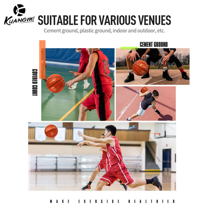 Kuangmi Professional Competition Basketball - Size 7 (29.5"), Ideal for Indoor Courts