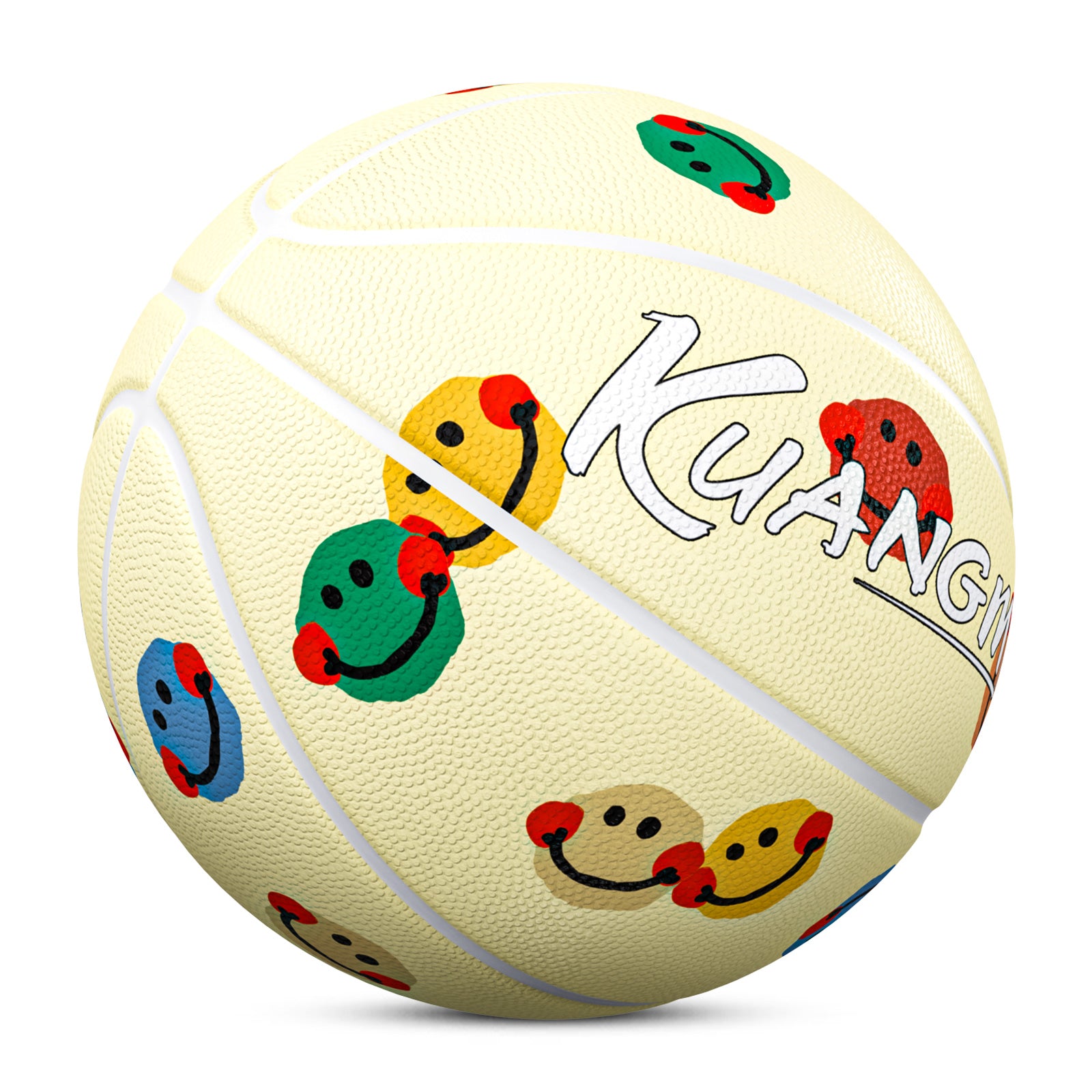 Kuangmi Smiley Face Basketball Gift Size 7 6 5 4 Hygroscopic PU (Pre-Order)