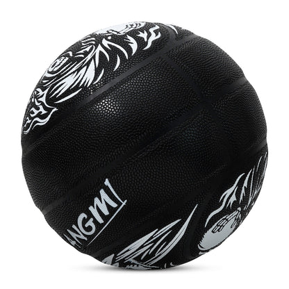 Kuangmi Tai Chi Angel & Demon Basketball Size 7（29.5“）, Durable PU Ball for Kids Youth Adults, Indoor Outdoor Training Game
