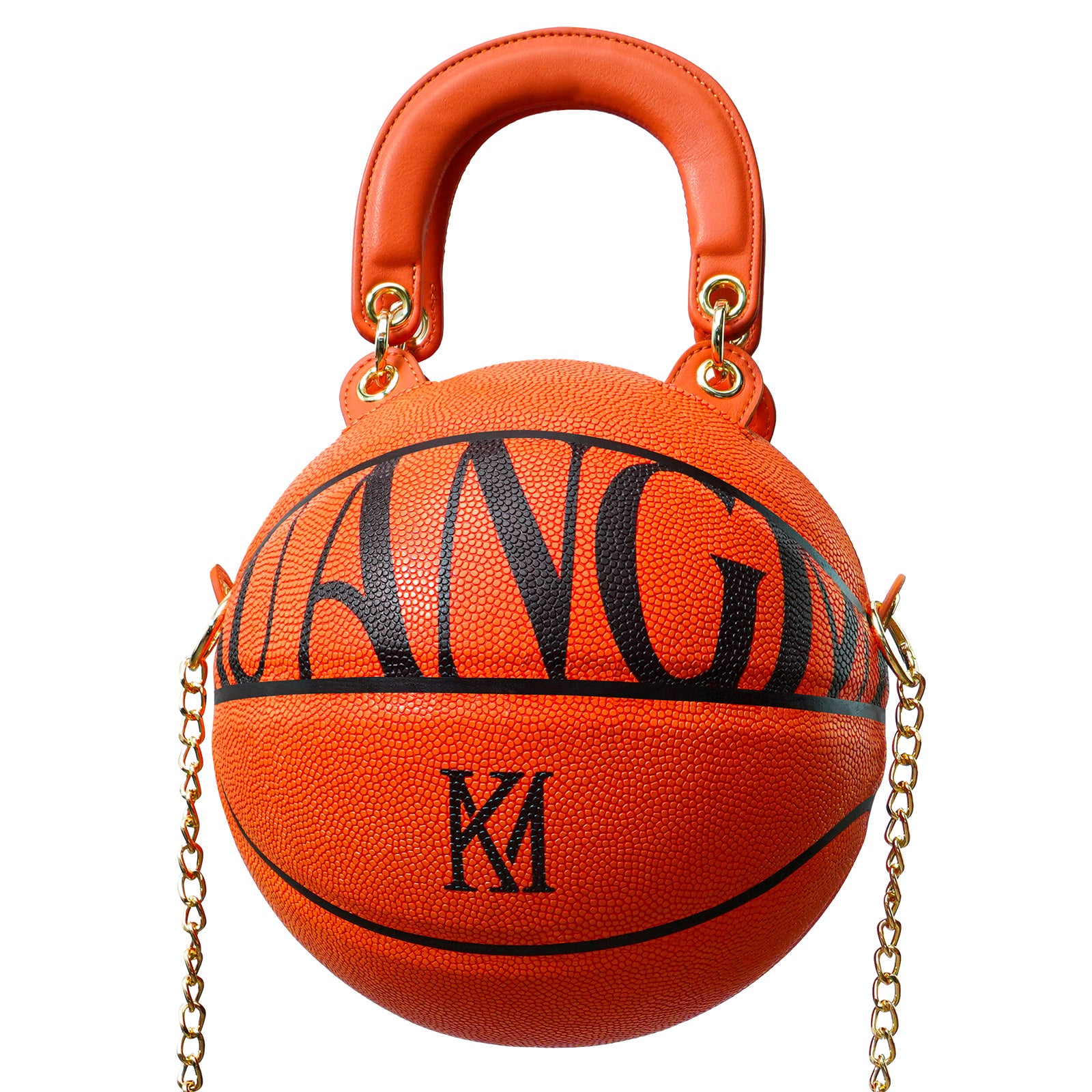 Kuangmi Minimalist Orange Basketball Purse & Handbag - Size 7