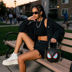 Glowing Spider-Eye Size 7 Basketball Purse & Handbag