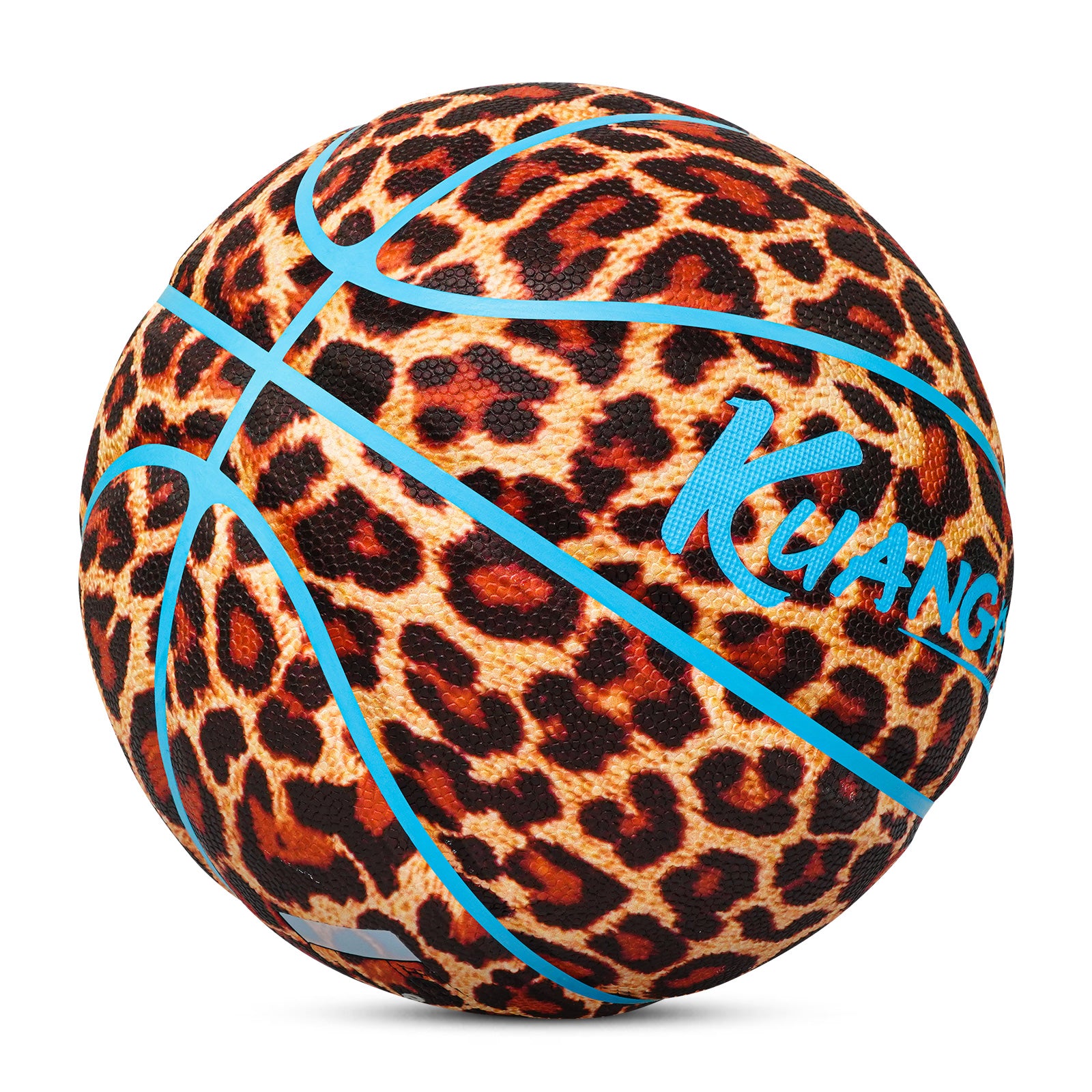 Kuangmi Leopard Print Basketball - Hygroscopic PU Ball (Size 7:29.5") Stylish Animal Pattern Ball