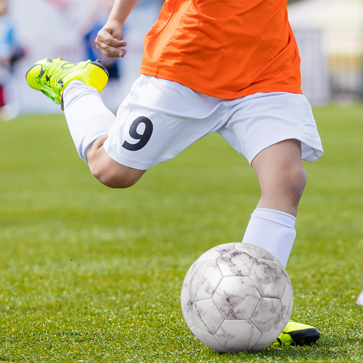 Balón de fútbol Kuangmi con diseño de mármol - Talla 5