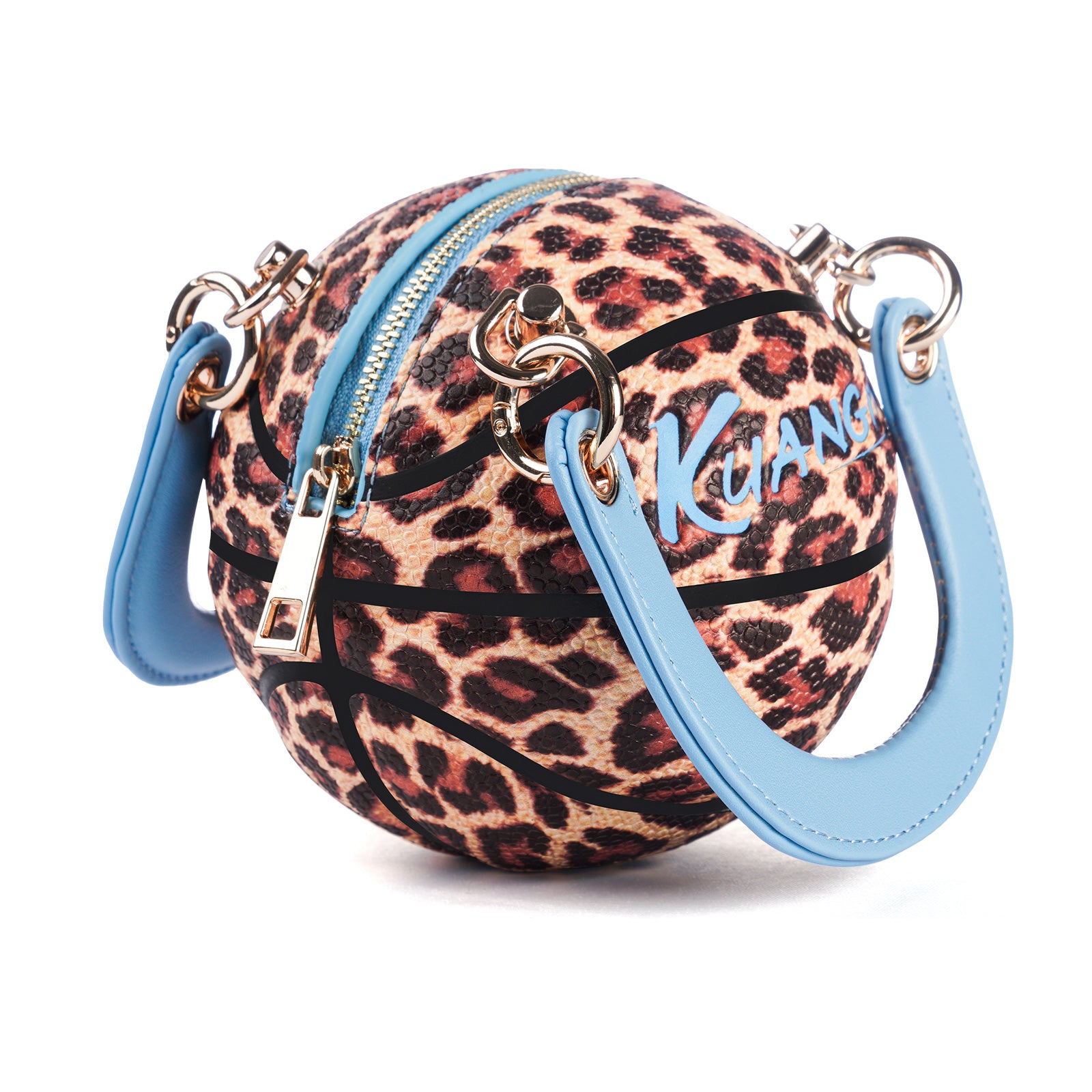 Kuangmi Mini Basketball Bag & Handbag - Leopard Print