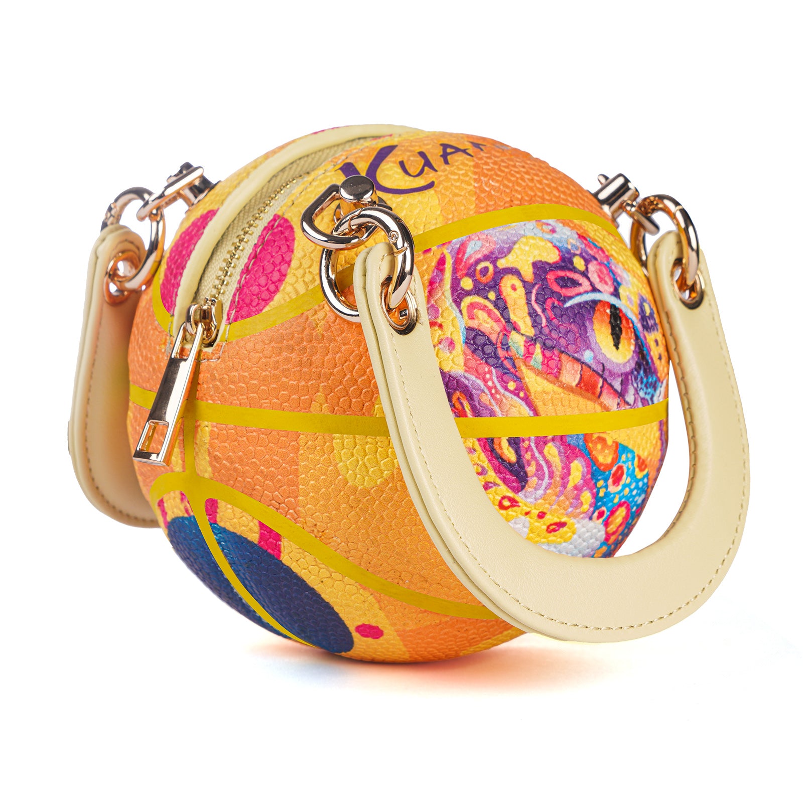 Kuangmi Mini Basketball Bag & Handbag - Mamba Painted Snake Print