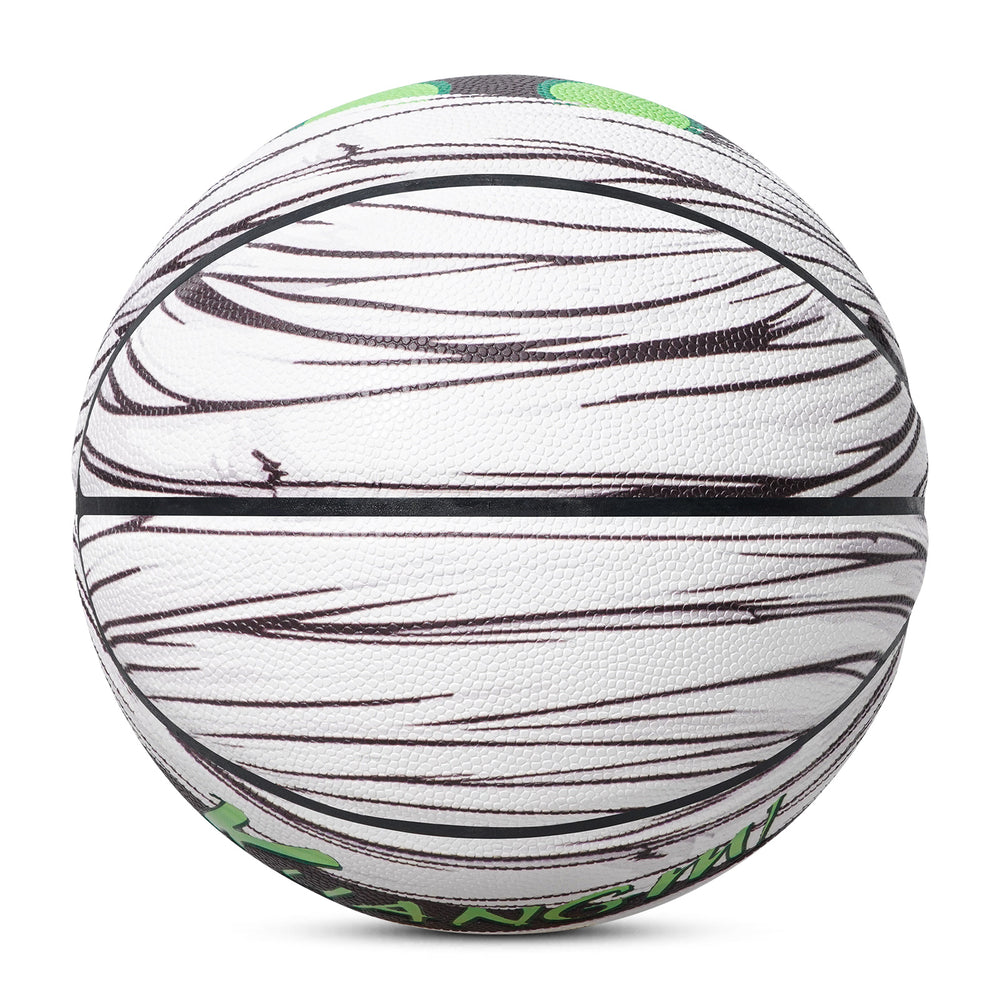 The top picture of a basketball with a mummy pattern