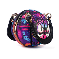Kuangmi Mini Basketball Bag & Handbag - Graffiti Monster Print