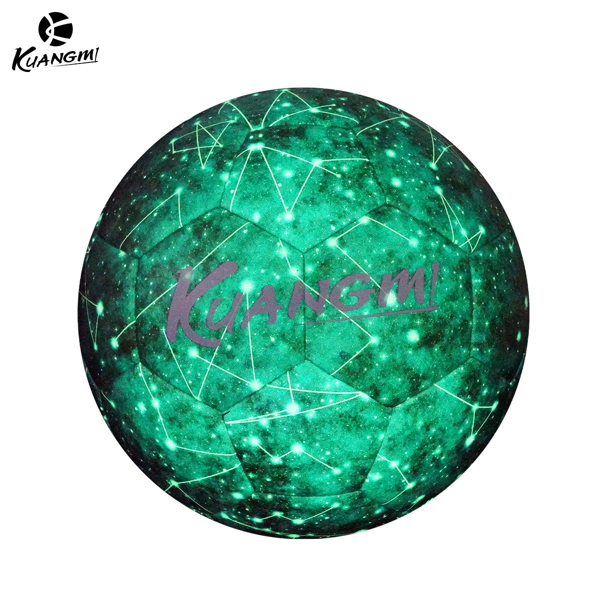 Kuangmi Starfield Luminous Size 5 Football - Premium Luminous PU Material for Nighttime Training and Game Play