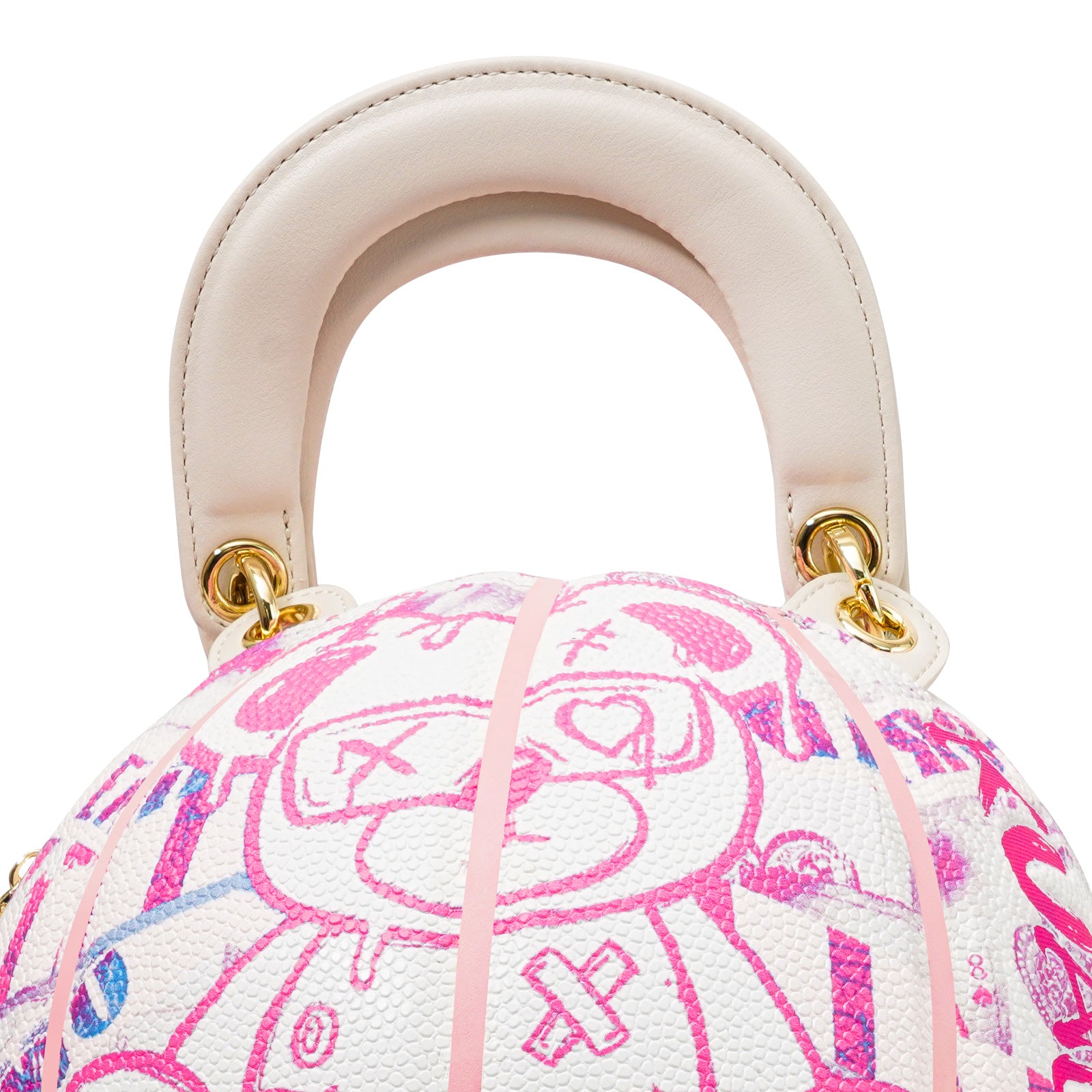 “Pink EMO Bear” Size-6 Basketball Bag & Handbag