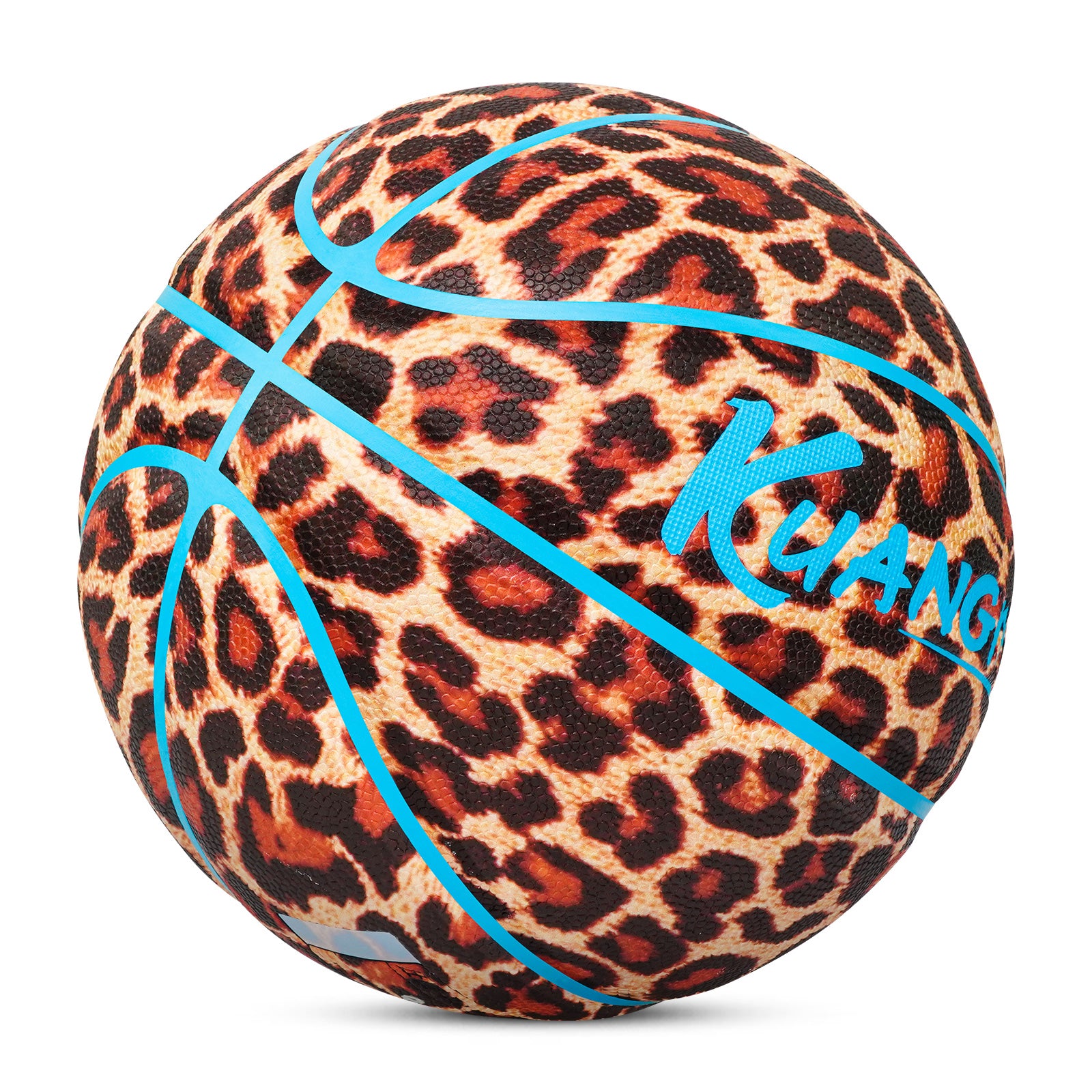 Kuangmi Leopard Print Basketball - Hygroscopic PU Ball (Size 7:29.5") Stylish Animal Pattern Ball