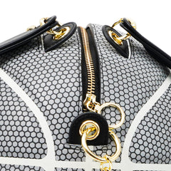 Bolso bandolera de baloncesto Kuangmi PU estilo chino de porcelana azul y blanca, número 7, con correa ajustable