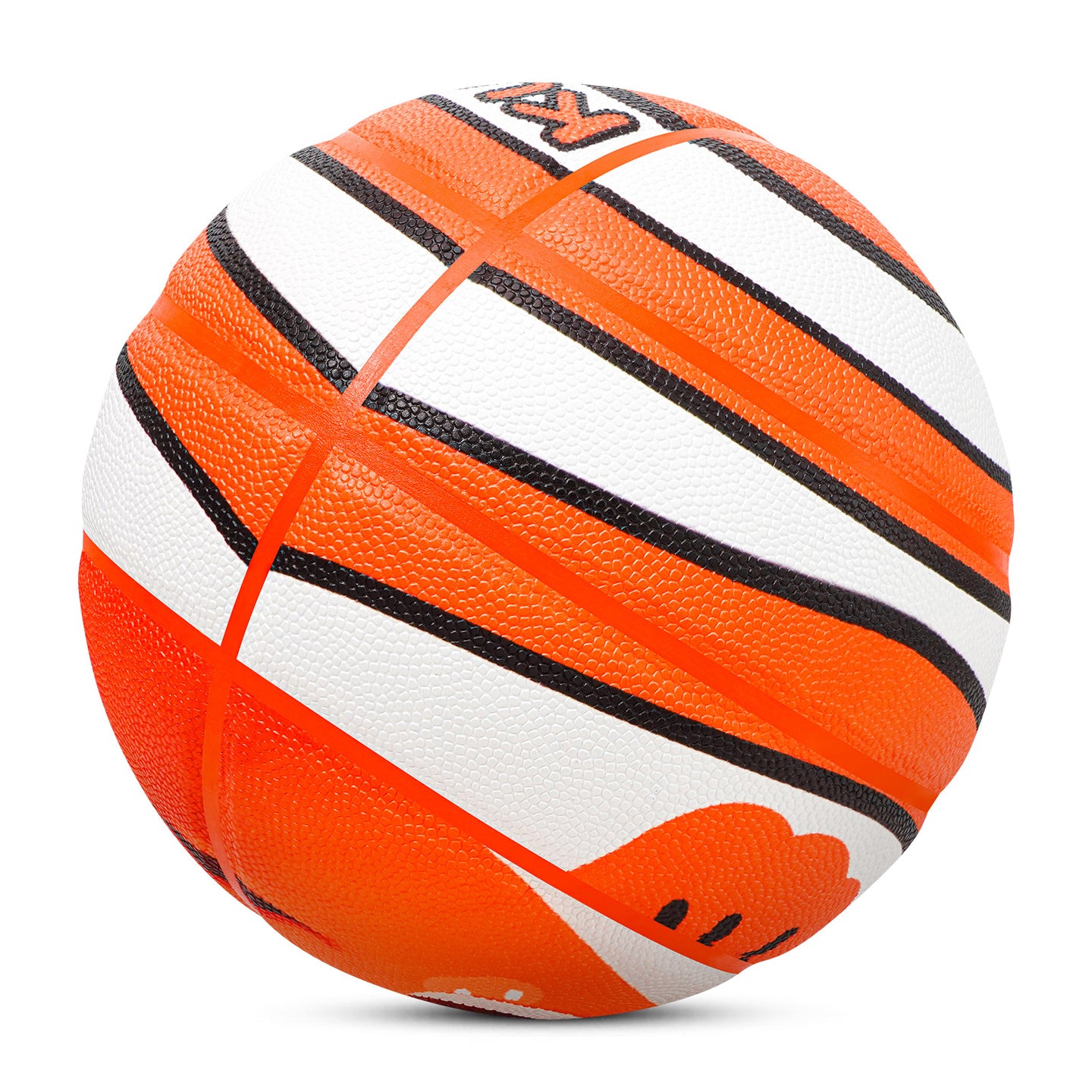 Ballon de basket-ball Kuangmi pour enfants, motif poisson-clown, taille 5 (70 cm), cuir PU hygroscopique