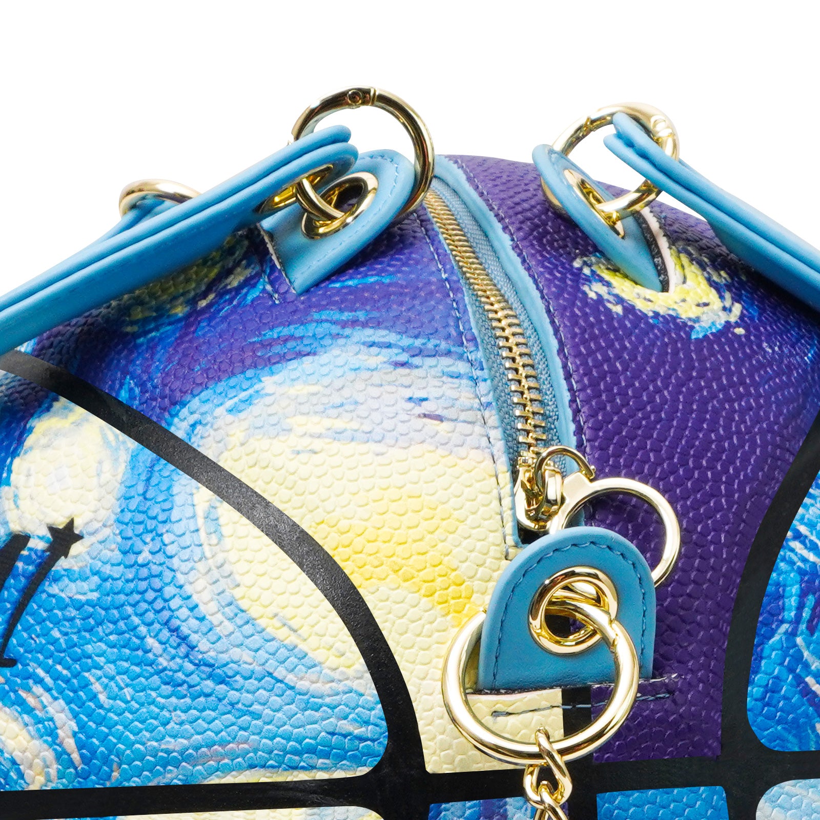 "Starry Night Cat" Size-7 Basketball Bag & Handbag