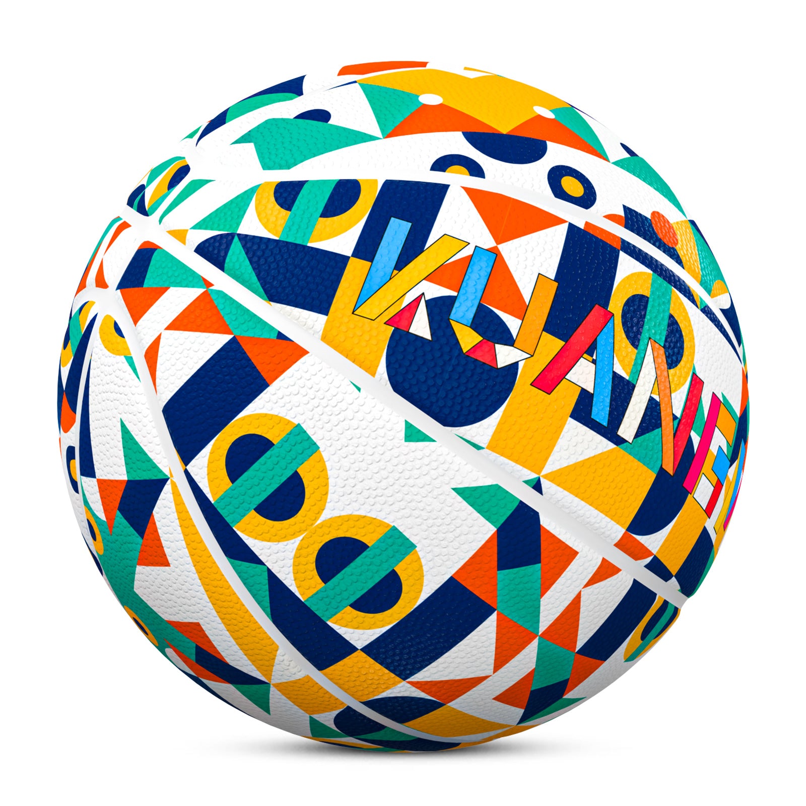 Kuangmi Geometric Pop Art Basketball Gift Size 7 6 5 4 Hygroscopic PU (Pre-Order)