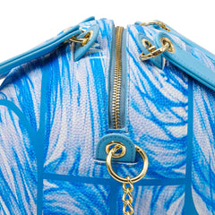 Kuangmi "Blue Swirl Art" Glow-in-the-Dark Size-7 Basketball Purse & Handbag, Basketball Bag