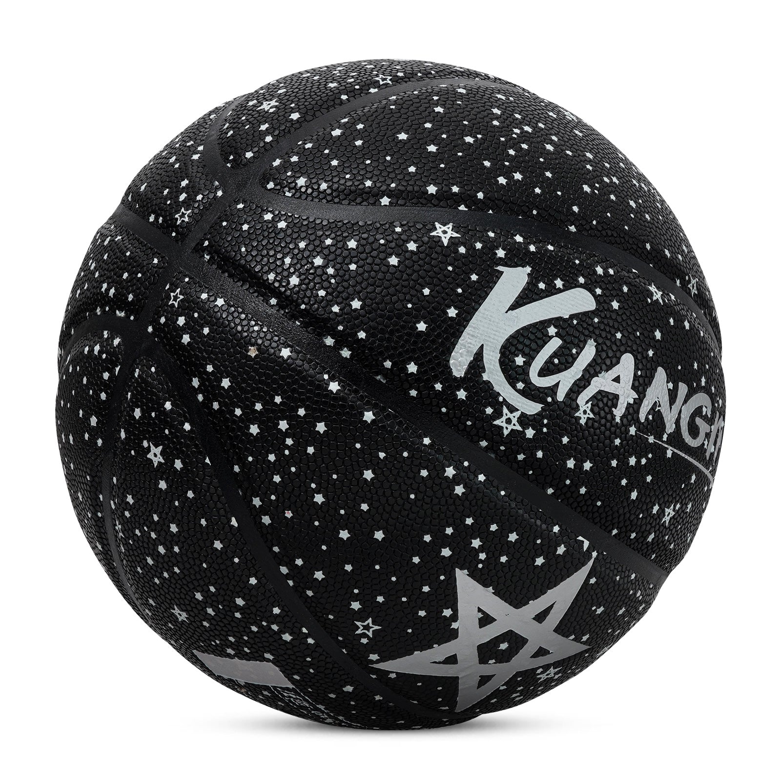 Kuangmi Glow-in-the-Dark Starry Sky Basketball Gift, Size 7 (29.5"), Hygroscopic PU for Indoor Outdoor Play