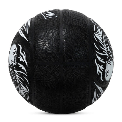 Kuangmi Tai Chi Angel & Demon Basketball Size 7（29.5“）, Durable PU Ball for Kids Youth Adults, Indoor Outdoor Training Game