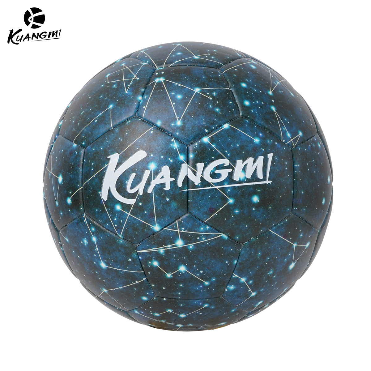 Kuangmi Starfield Luminous Size 5 Football - Premium Luminous PU Material for Nighttime Training and Game Play