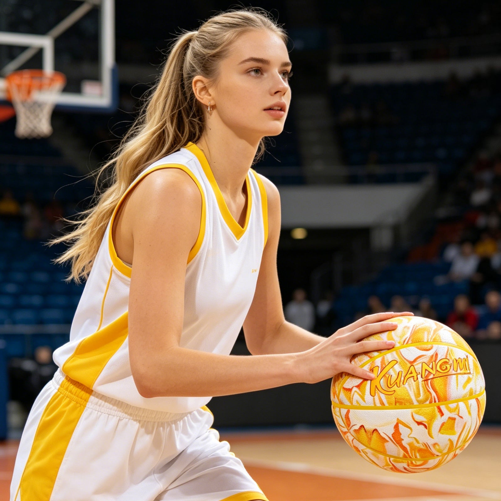Kuangmi Mango Smoothie Basketball Size 7/6/5 Hygroscopic PU