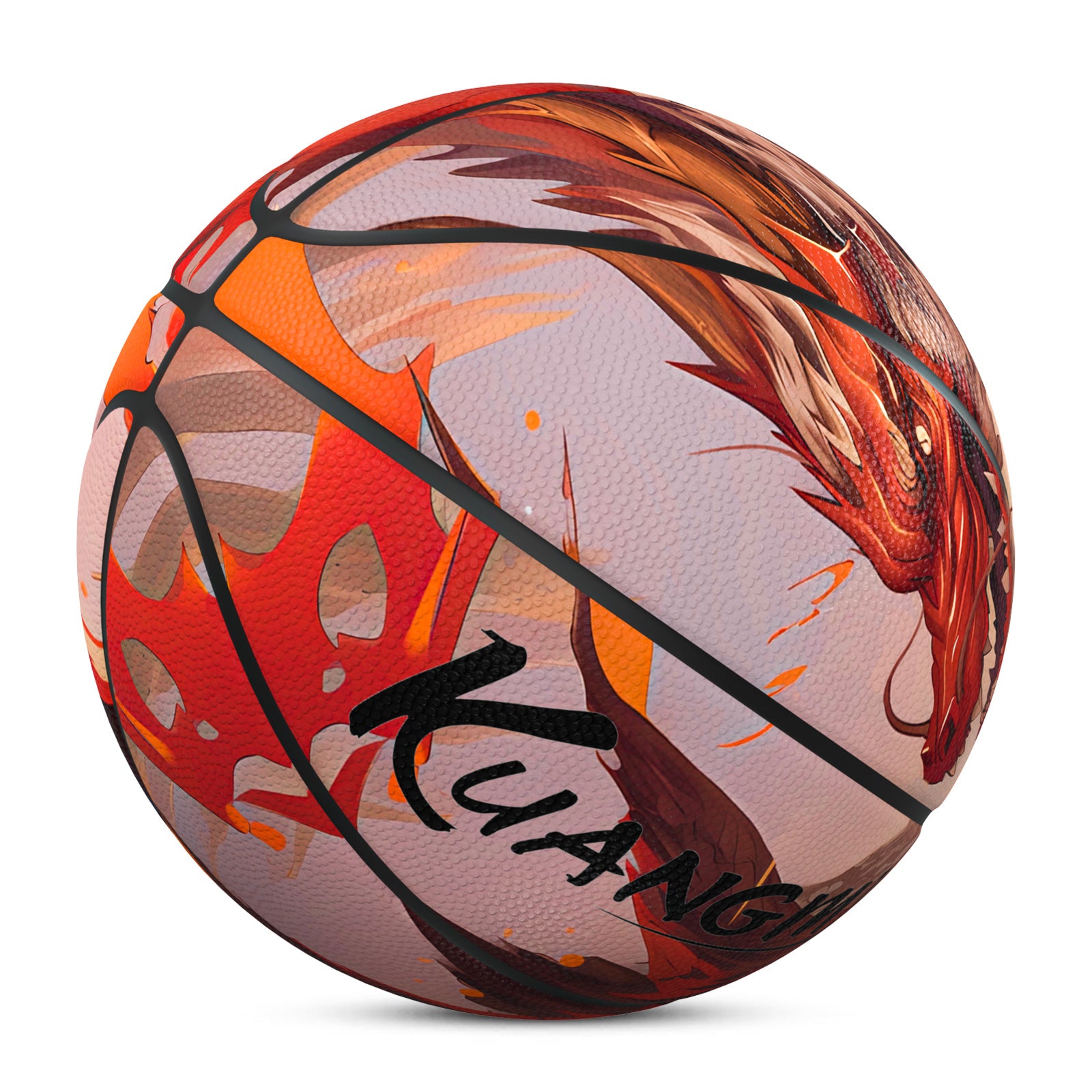 Kuangmi Mighty Red Dragon Basketball Gift Size 7 6 5 4 Hygroscopic PU (Pre-Order)