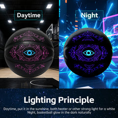 Kuangmi Glow-in-the-Dark Rune Basketball Size 7 Hygroscopic PU