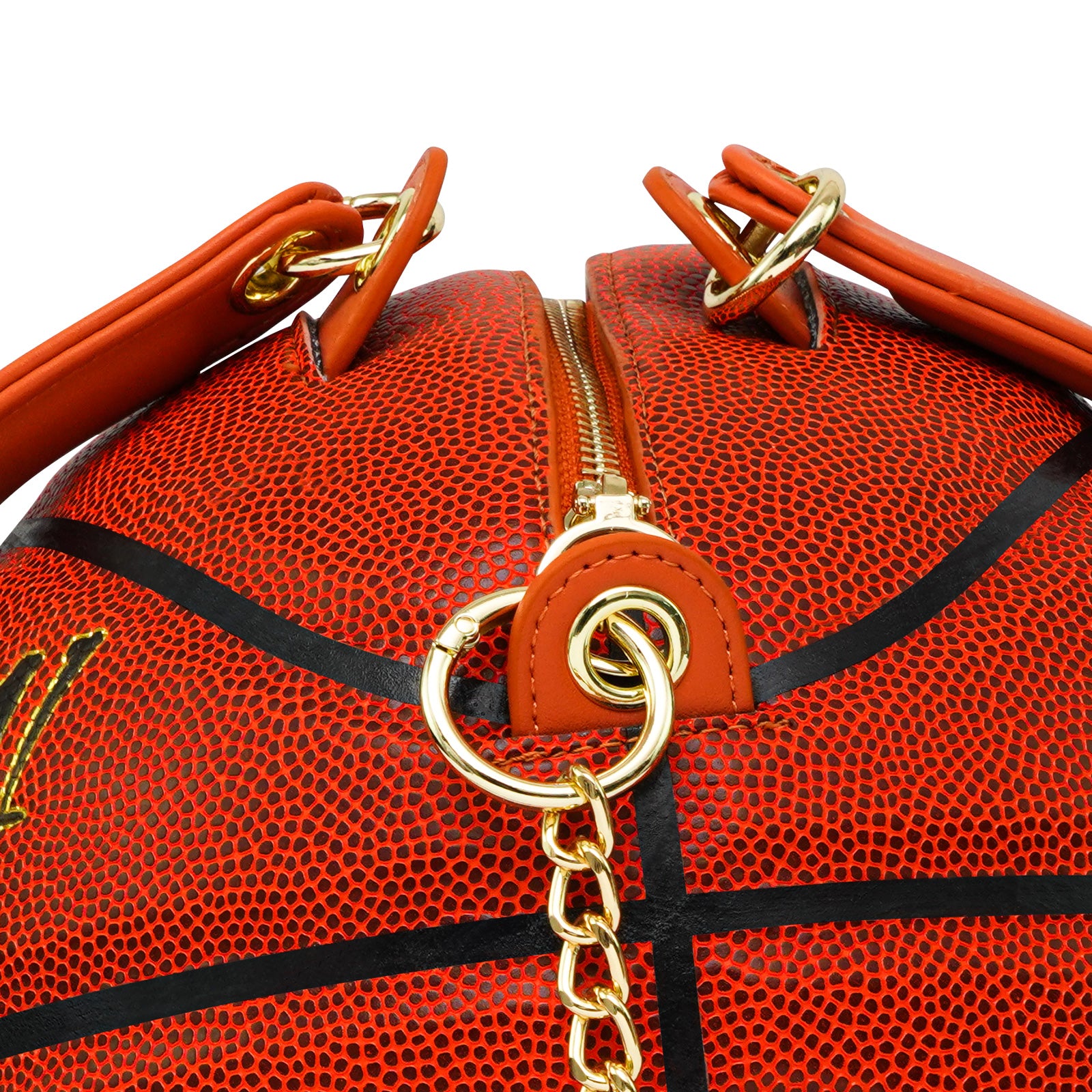 Kuangmi Classic Brown Basketball Purse & Handbag - Size 7