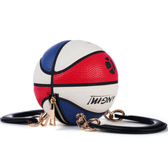 Kuangmi Mini Basketball Bag & Handbag - Red Blue White Colorway