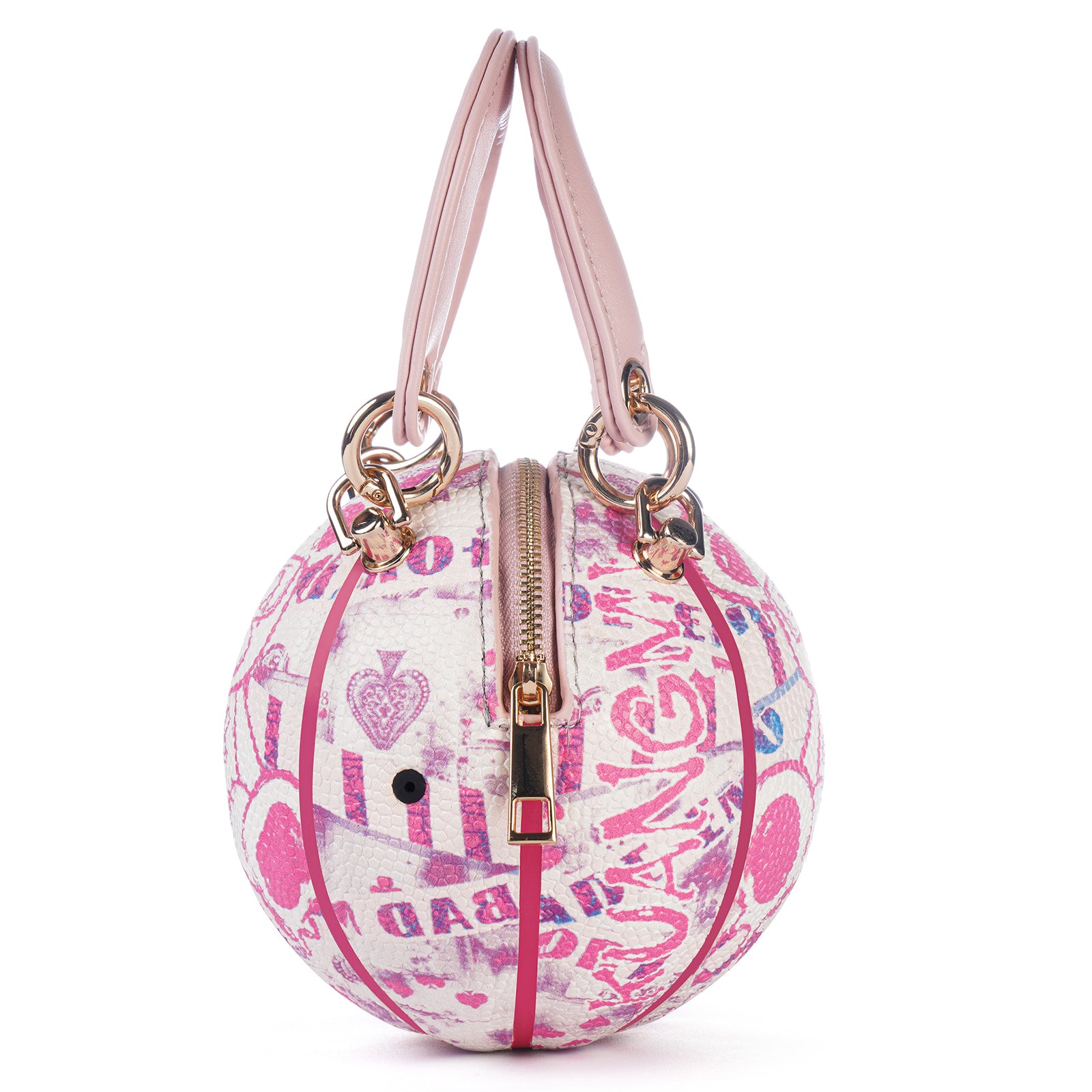 Kuangmi Mini Basketball Bag & Handbag - Pink Bear Print