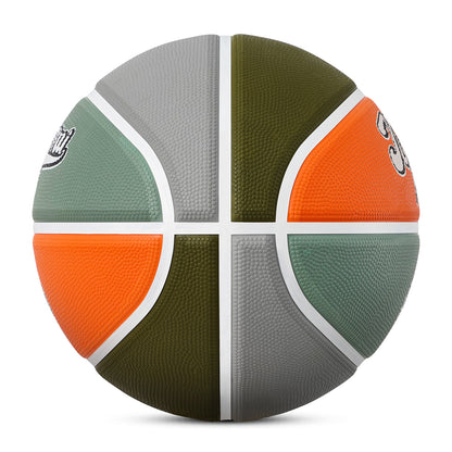 Kuangmi American Style Indoor/Outdoor Premium Rubber Basketball Dark Green Orange Size 7