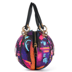 Kuangmi Mini Basketball Bag & Handbag - Graffiti Monster Print