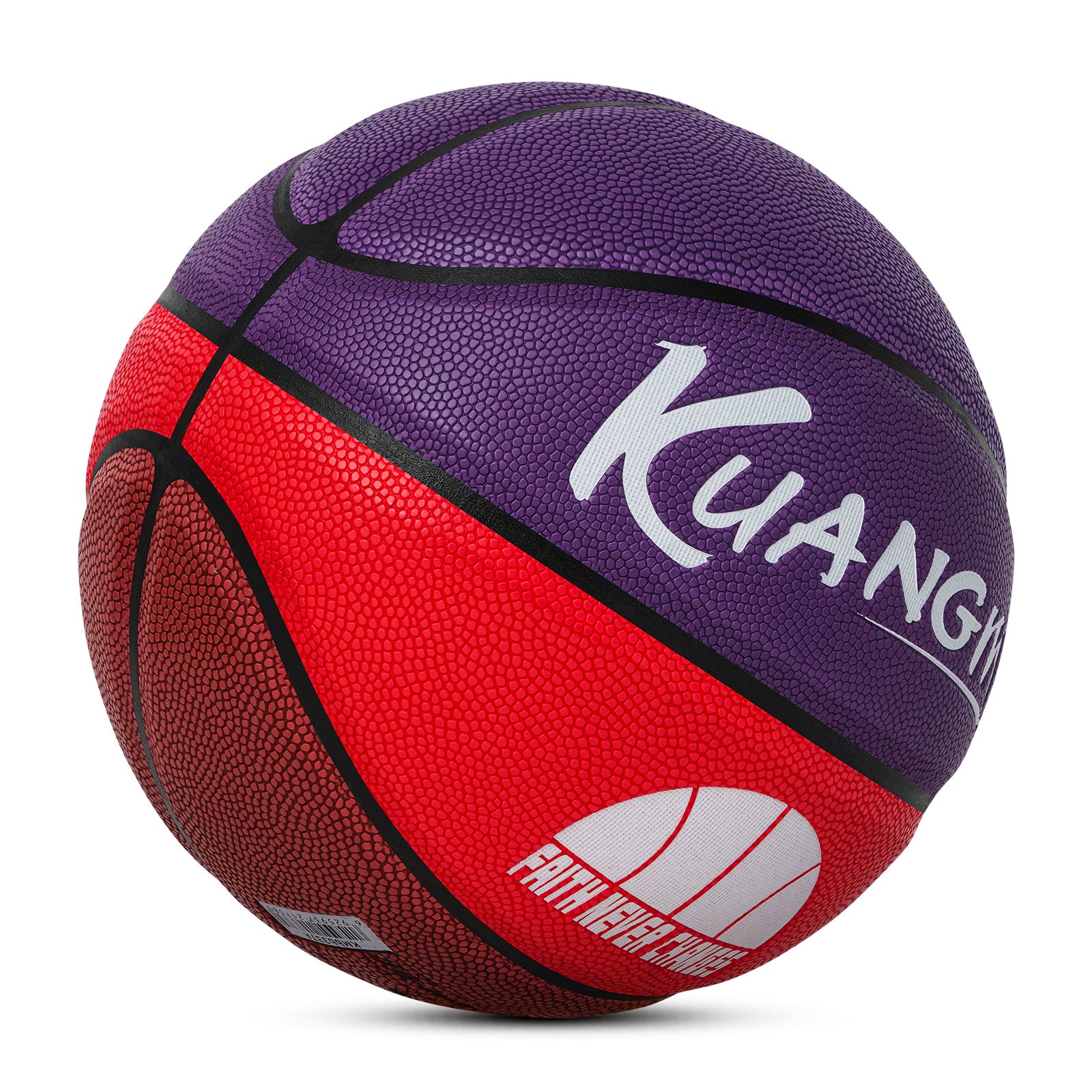 Kuangmi Sunset Basketball, Purple-Red-Brown, Size 7 (29.5"), Hygroscopic PU Leather