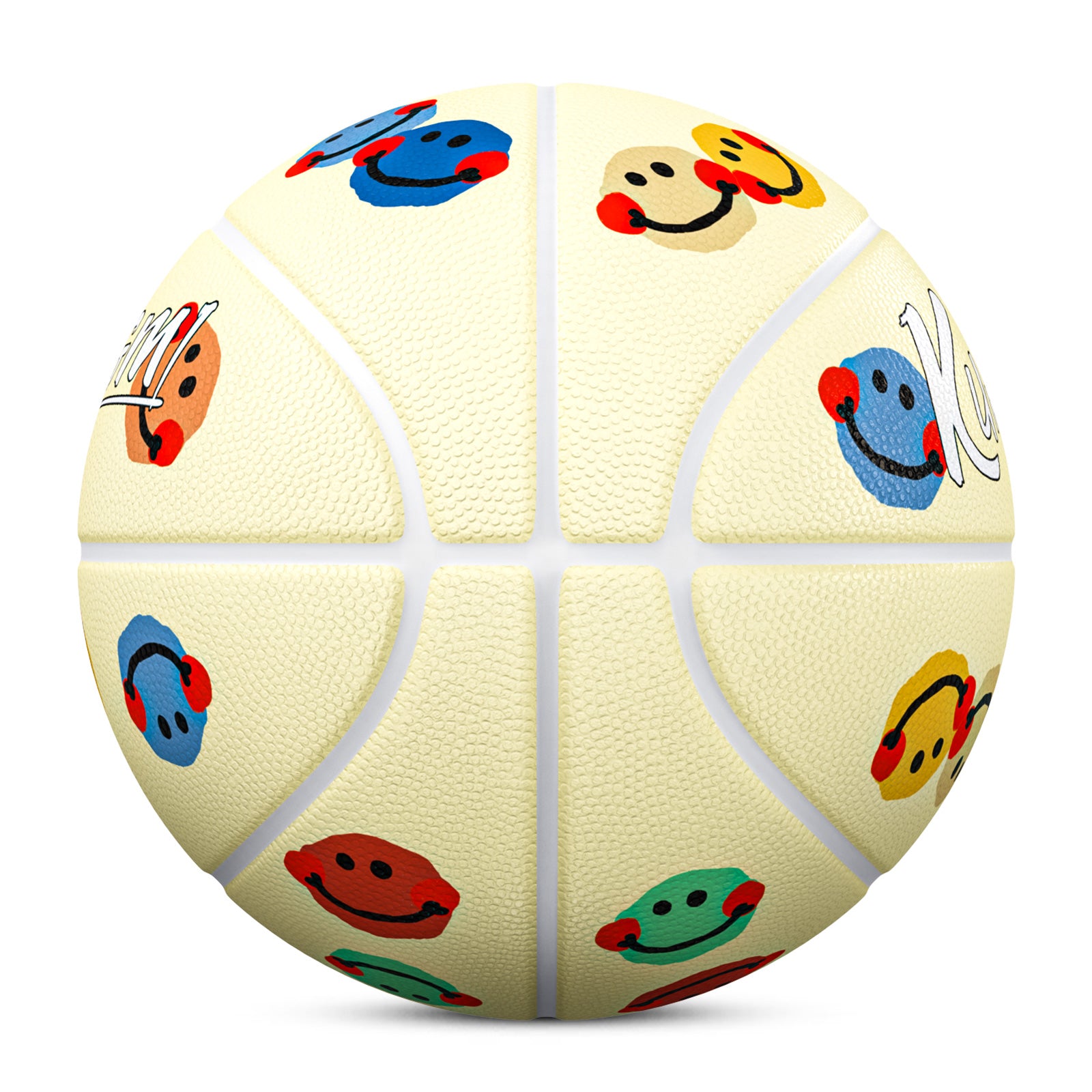 Kuangmi Smiley Face Basketball Gift Size 7 6 5 4 Hygroscopic PU (Pre-Order)