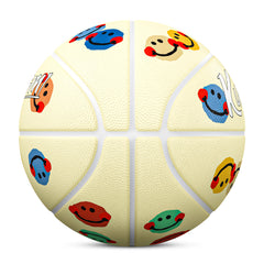Kuangmi Smiley Face Basketball Gift Size 7 6 5 4 Hygroscopic PU (Pre-Order)