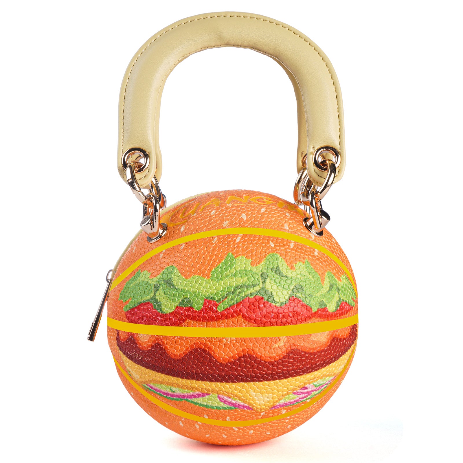 Kuangmi Mini Basketball Bag & Handbag - Hamburger Print