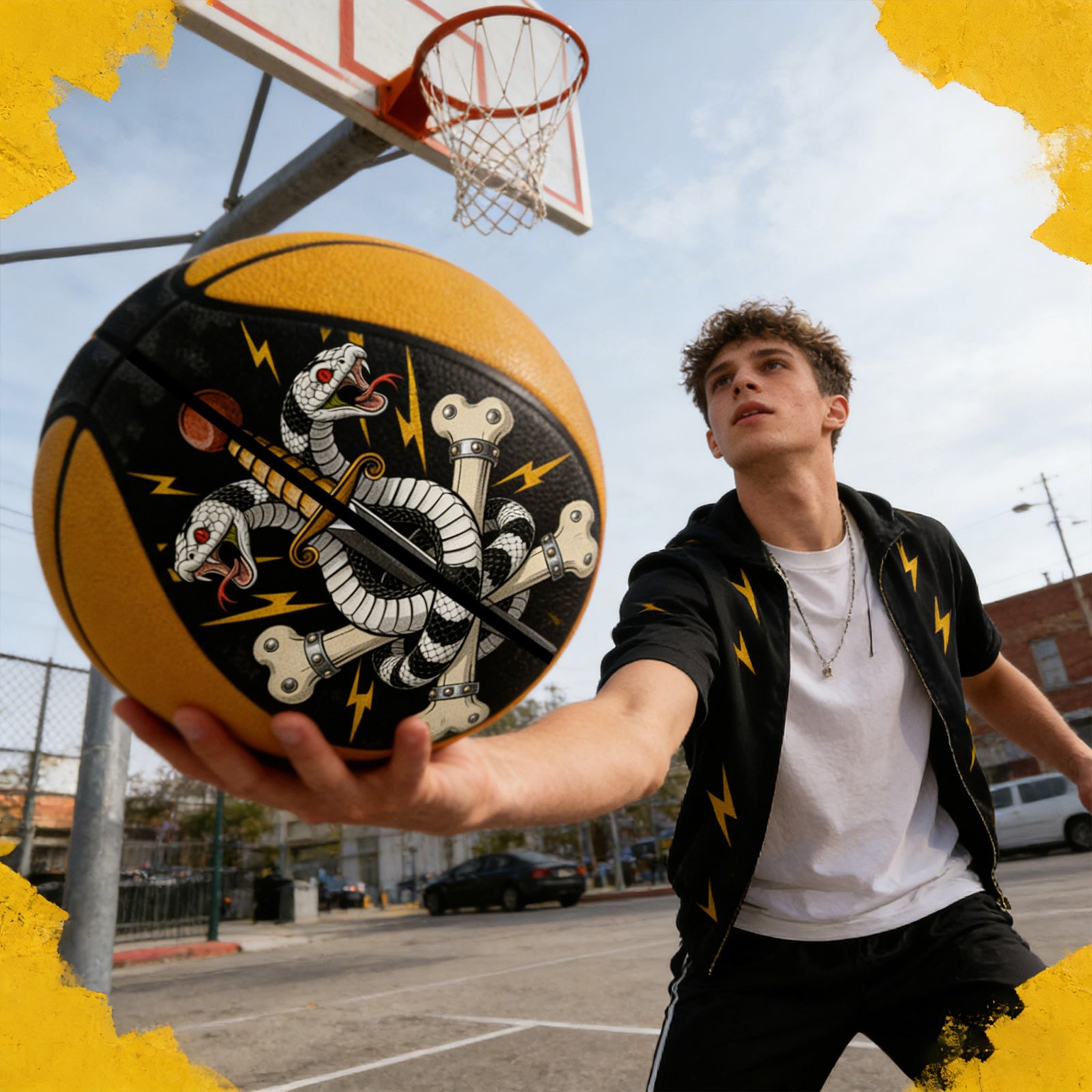 Kuangmi Custom Graphic Basketball - Personalized Artwork/Pattern Design Gift (All Sizes)